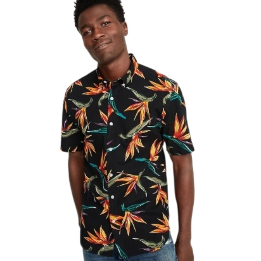 {Old Navy} Regular Fit Built-In-Flex Printed Everyday Shirt - Size XL Tall